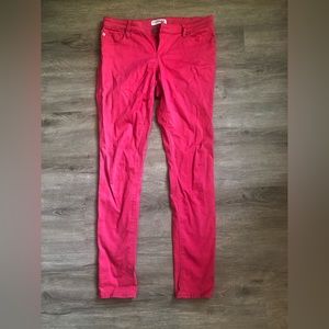 Pink skinny jeans